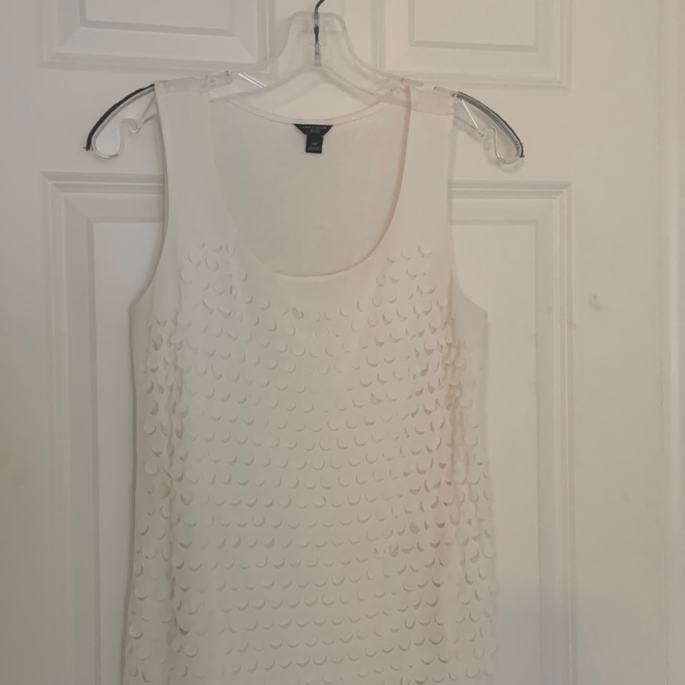 Fun Ann Taylor white tank